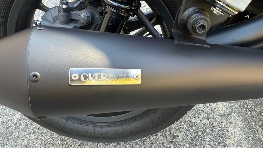 レブル250 OVER マットブラック バイク用マフラー 中古品