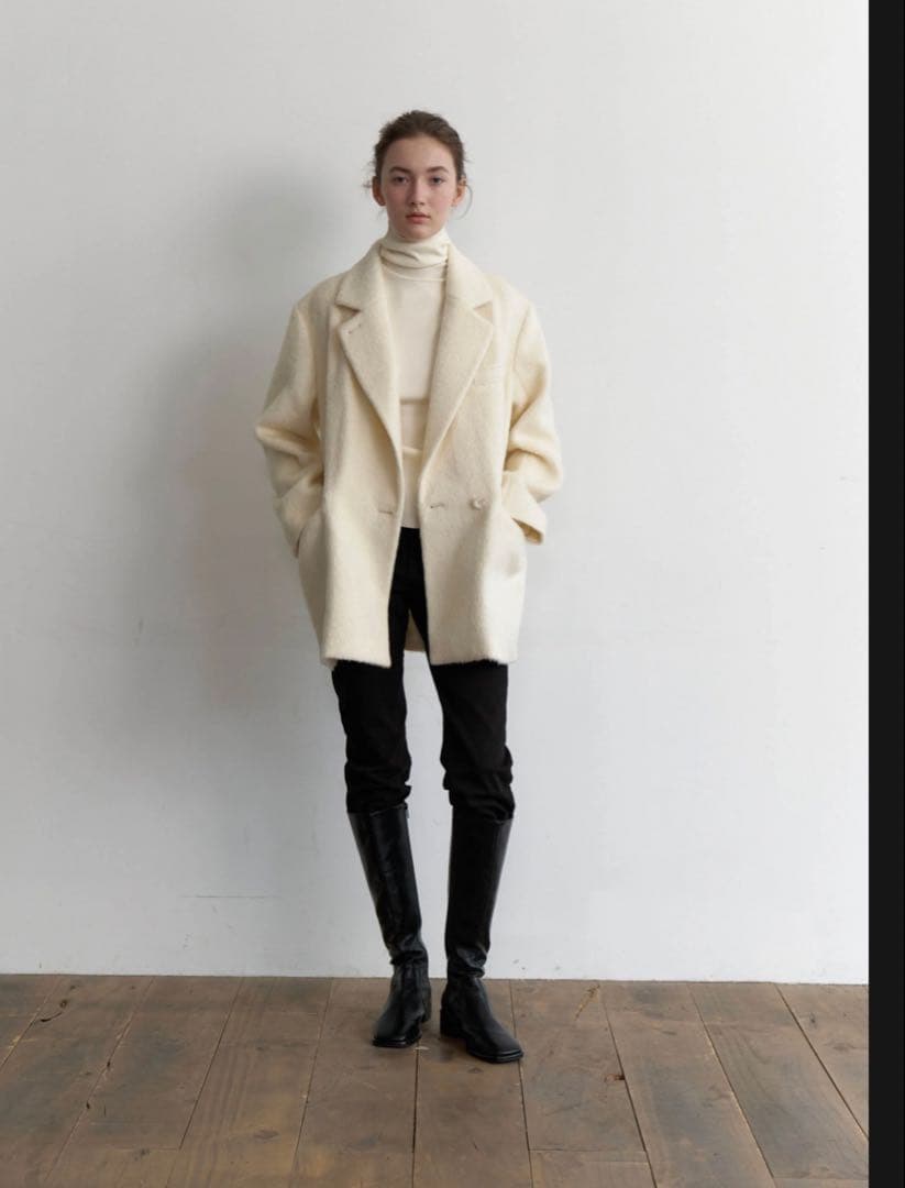 【新品未使用】Na.e ウールアルパカシャギーコート ナエ