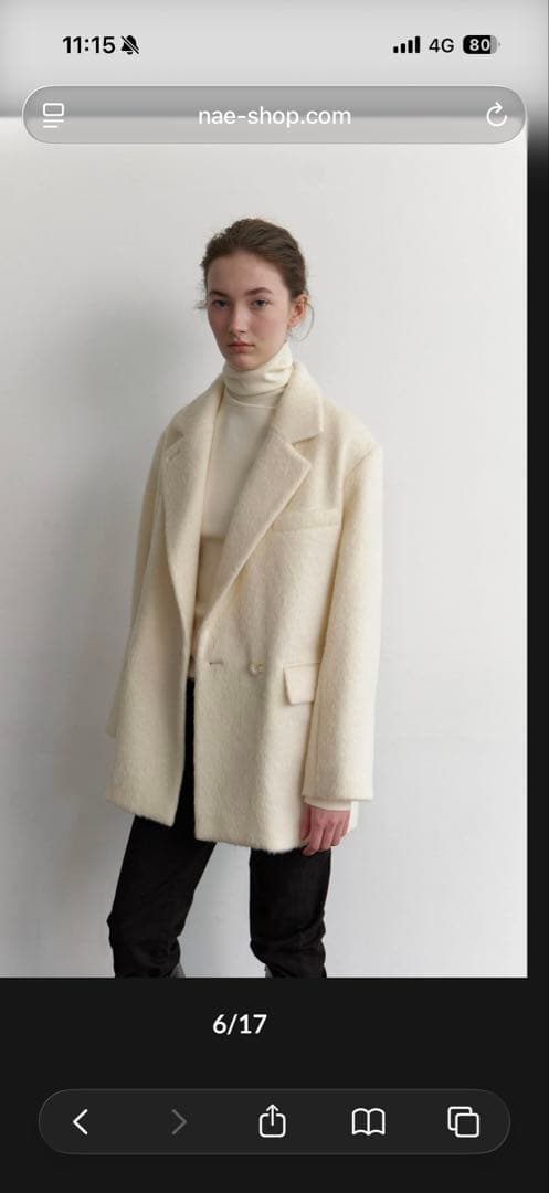 【新品未使用】Na.e ウールアルパカシャギーコート ナエ