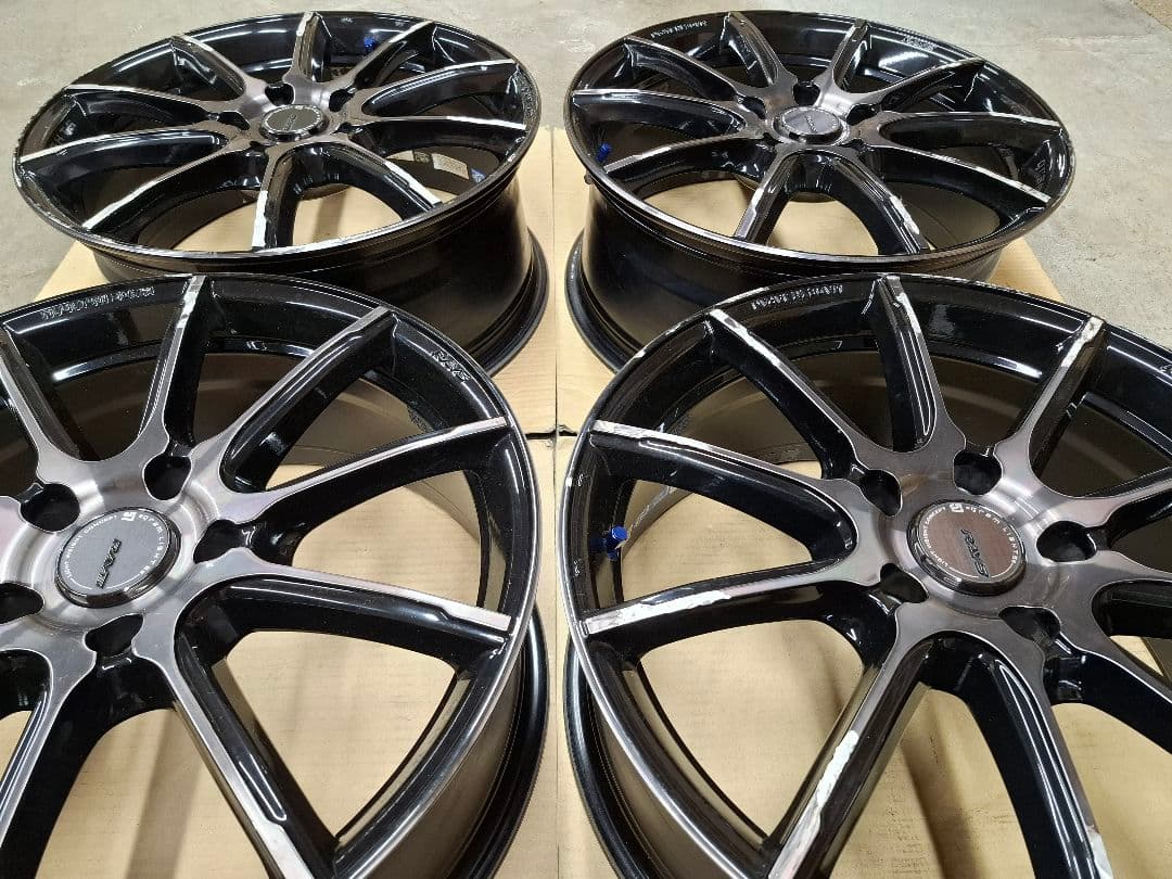 レイズ グラムライツ ホイール 4本 7.5J 18インチ 114.3　送料込み