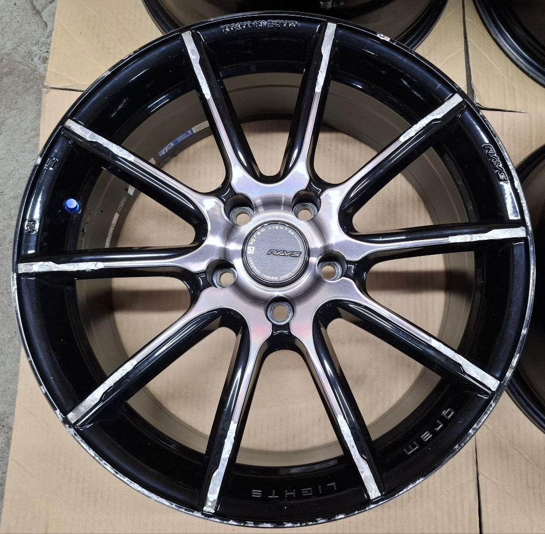 レイズ グラムライツ ホイール 4本 7.5J 18インチ 114.3　送料込み