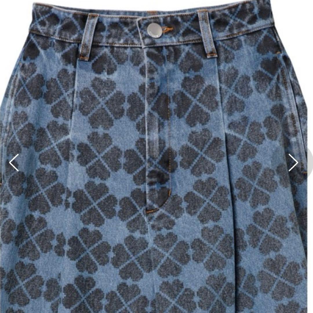 新品タグ付き❤️PAMEO POSE クローバー柄　パンツ　デニムMサイズy2k