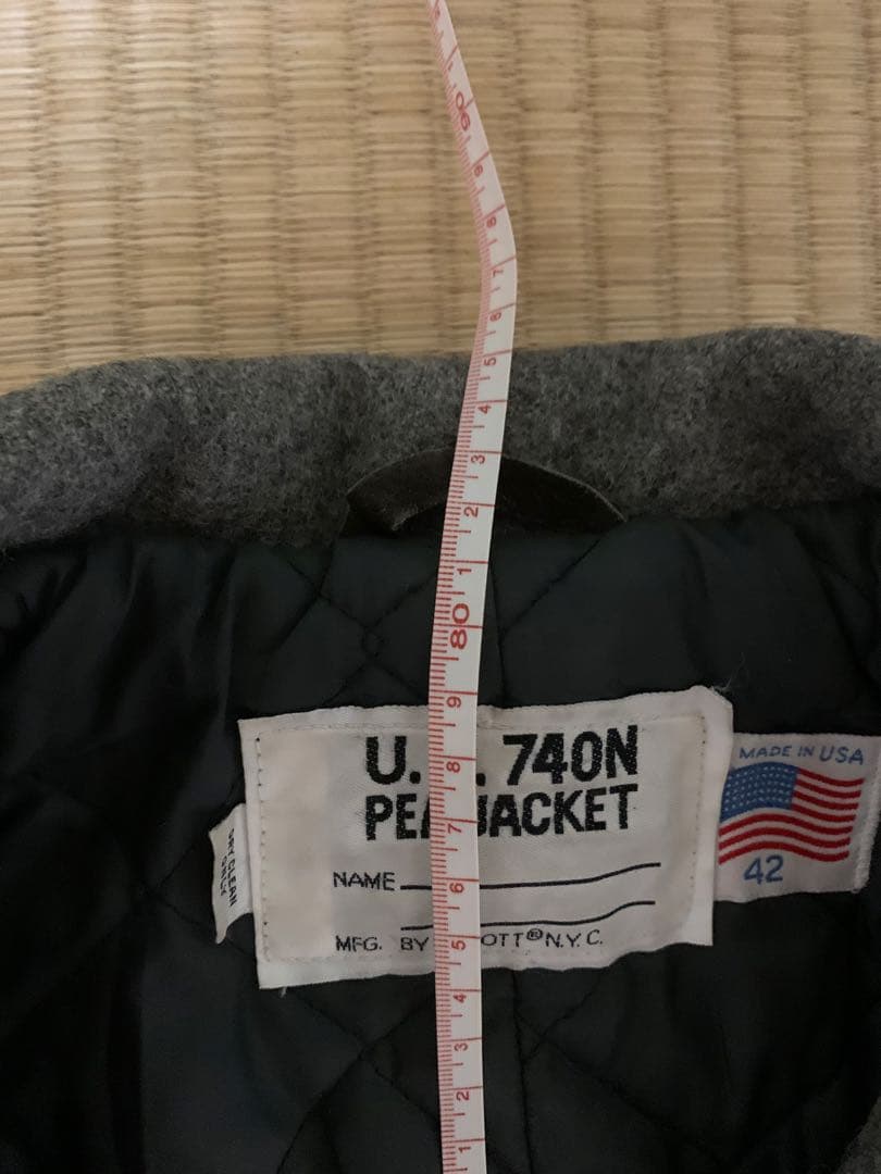 schott ピーコート usa製　グレー　42