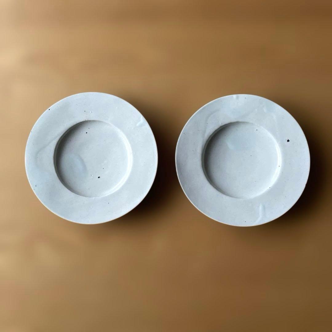 【新品未使用】安藤雅信　円形皿　2枚セット　リム皿