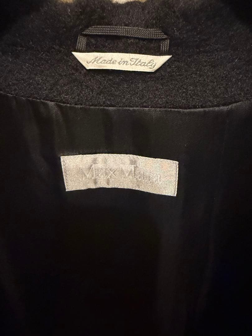 美品　マックスマーラ　ロングコート　アルパカ　スタンドカラー　42 ブラック