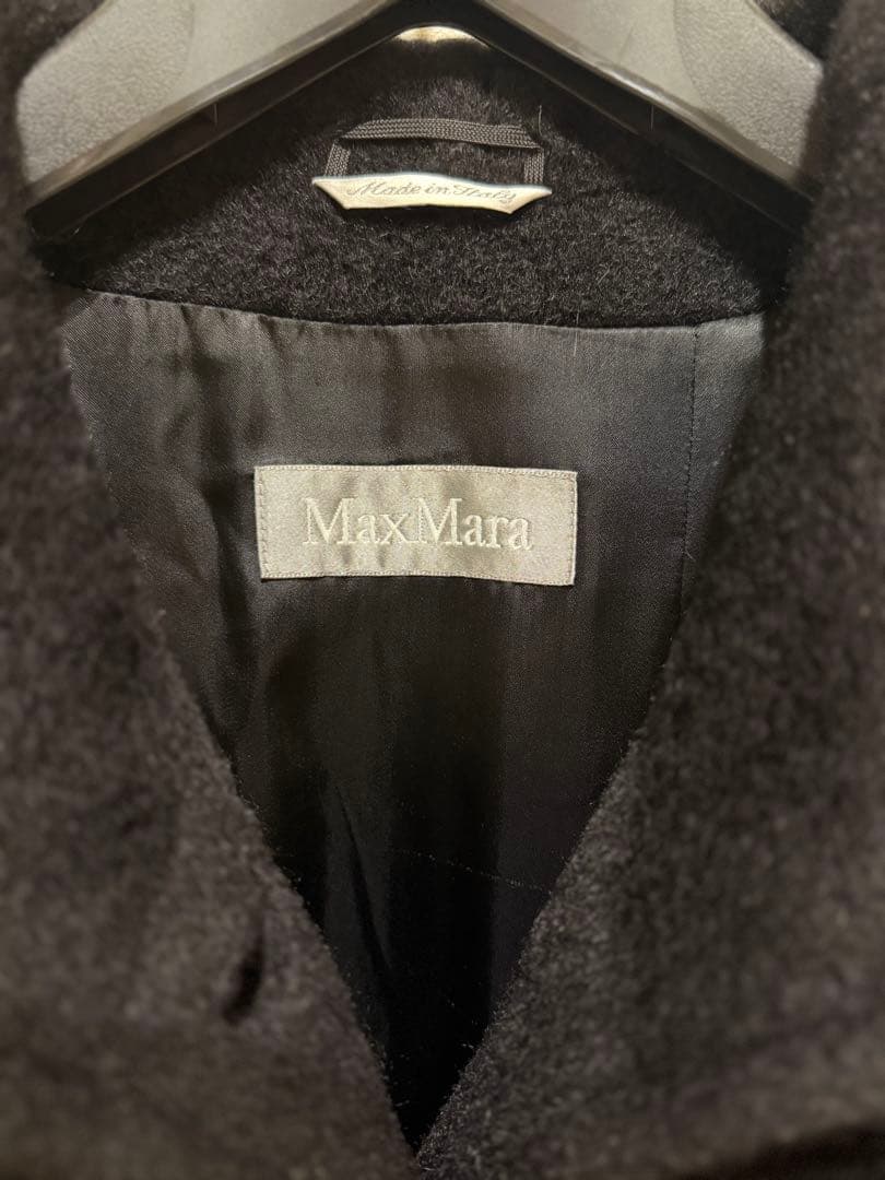 美品　マックスマーラ　ロングコート　アルパカ　スタンドカラー　42 ブラック