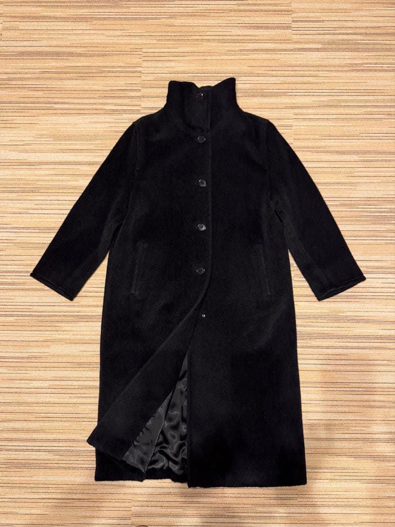 美品　マックスマーラ　ロングコート　アルパカ　スタンドカラー　42 ブラック