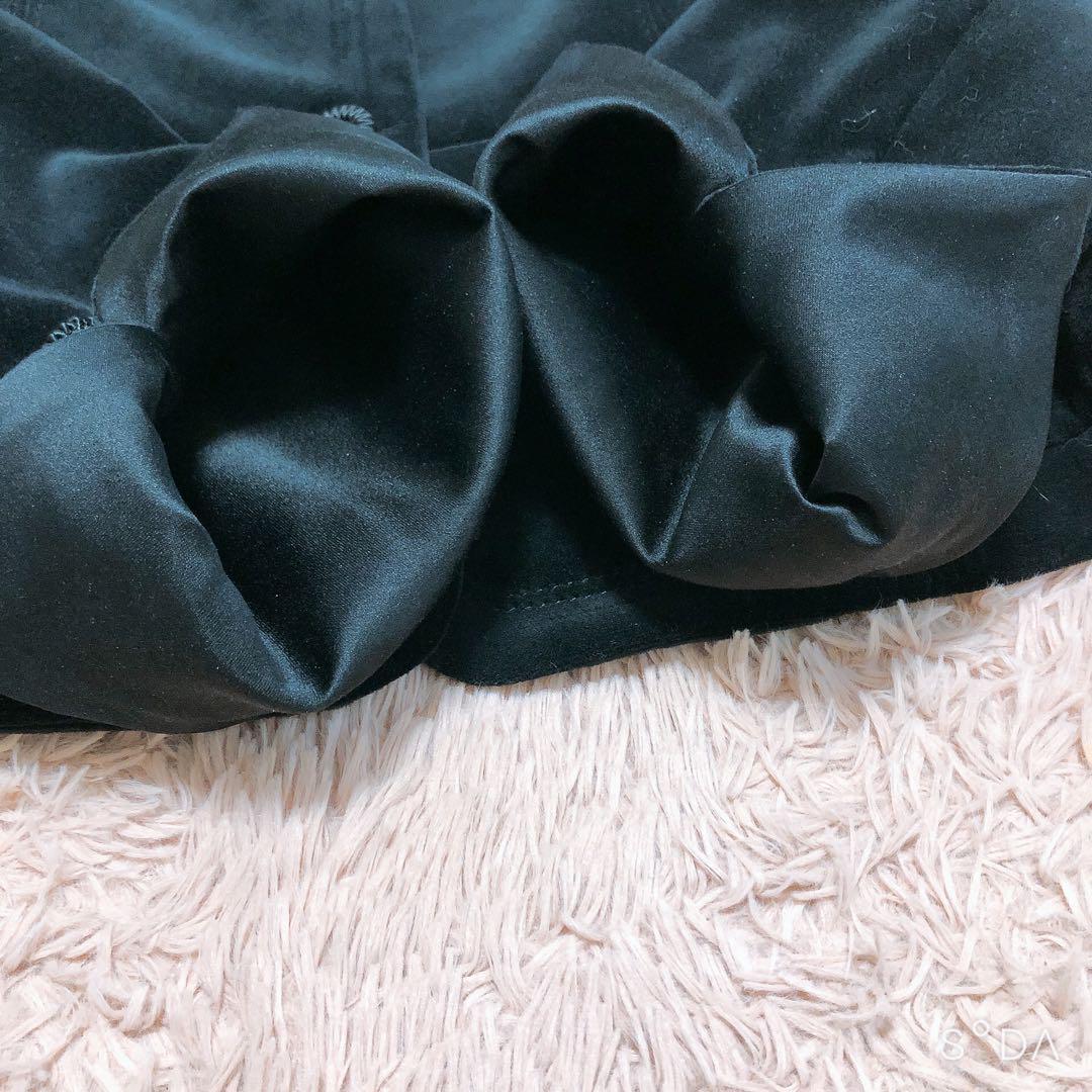 シルク混　EPOCA エポカ　ベロア　テーラードジャケット　M　お花ボタン