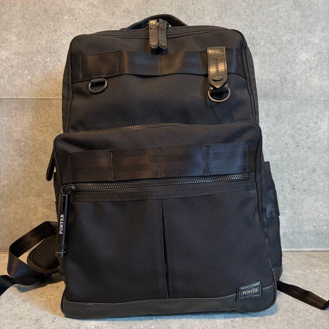 美品　PORTER HEAT リュック　ブラック