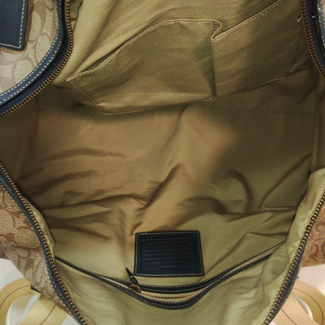 【美品】コーチ ボストンバッグ 2way ショルダー レザー×PVC ヘリテージ