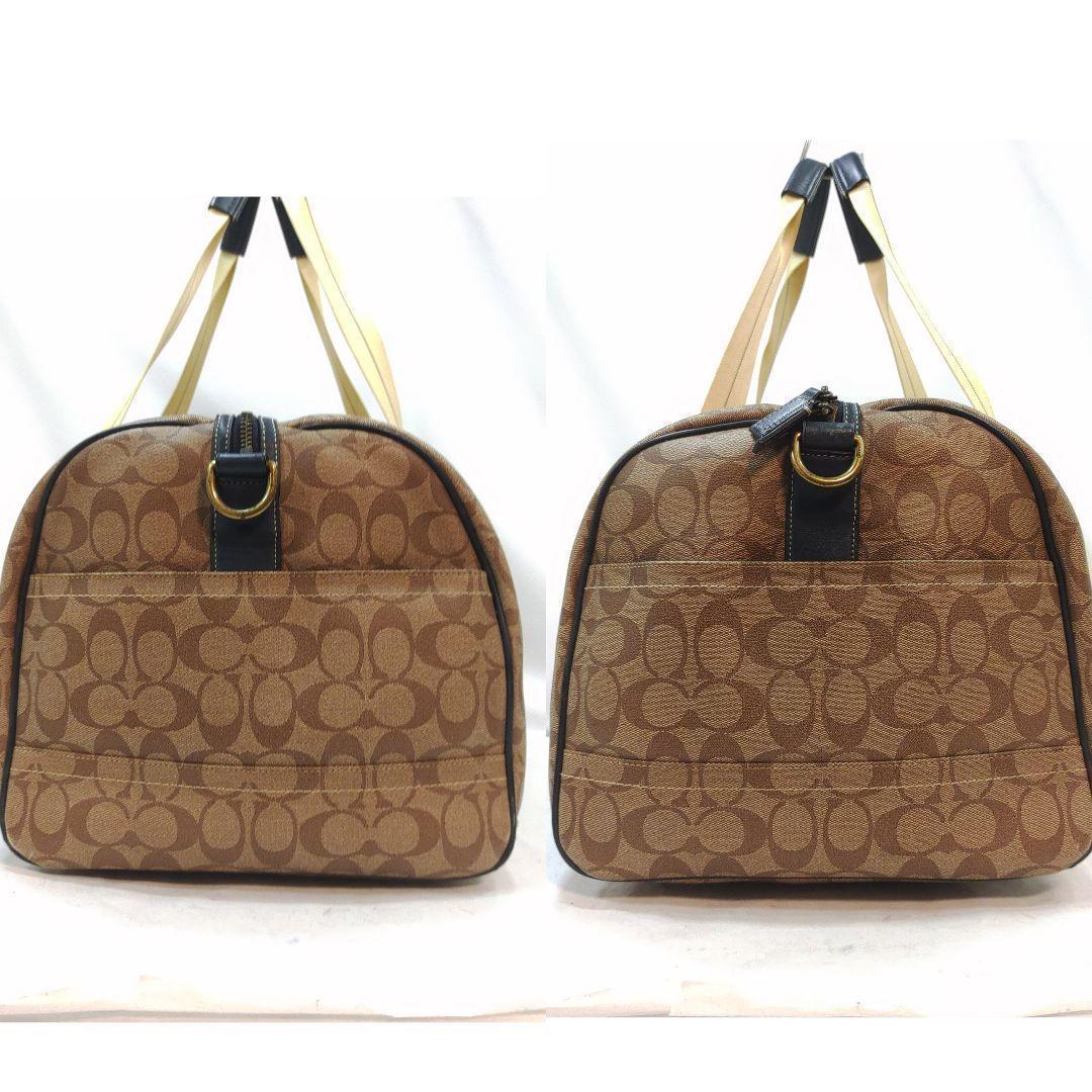 【美品】コーチ ボストンバッグ 2way ショルダー レザー×PVC ヘリテージ