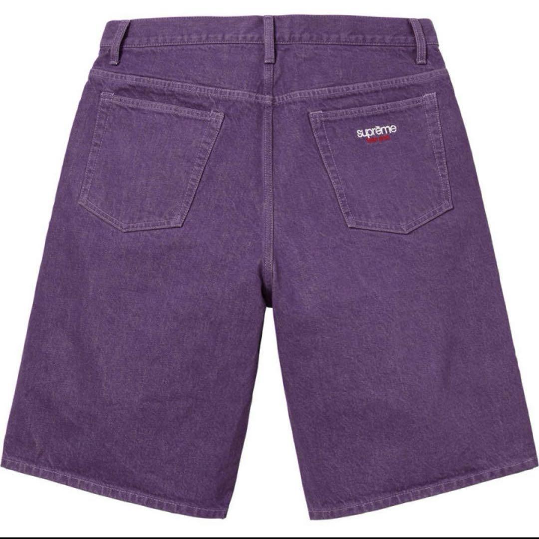 Supreme Baggy Denim Short \"Purple\" サイズ30
