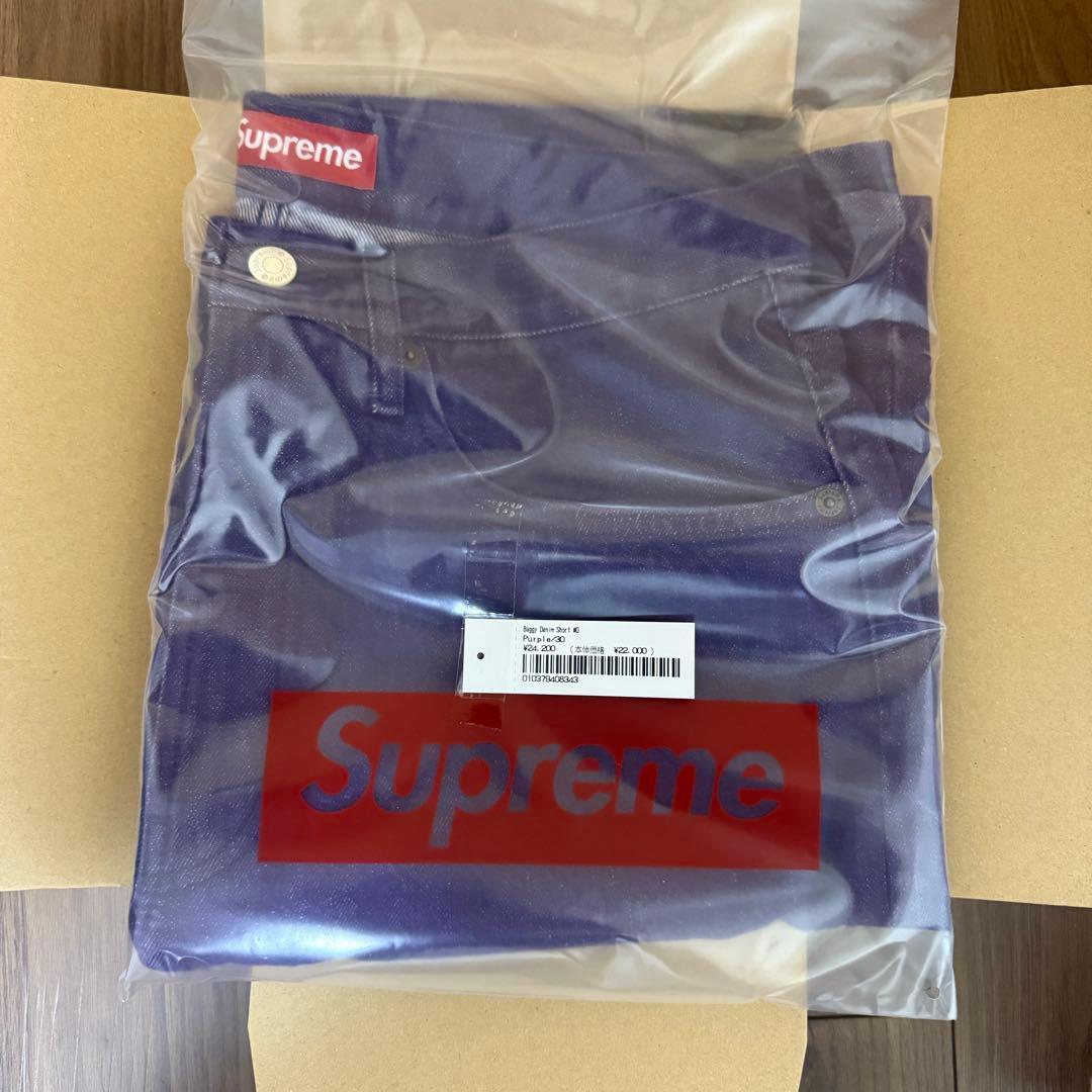 Supreme Baggy Denim Short \"Purple\" サイズ30