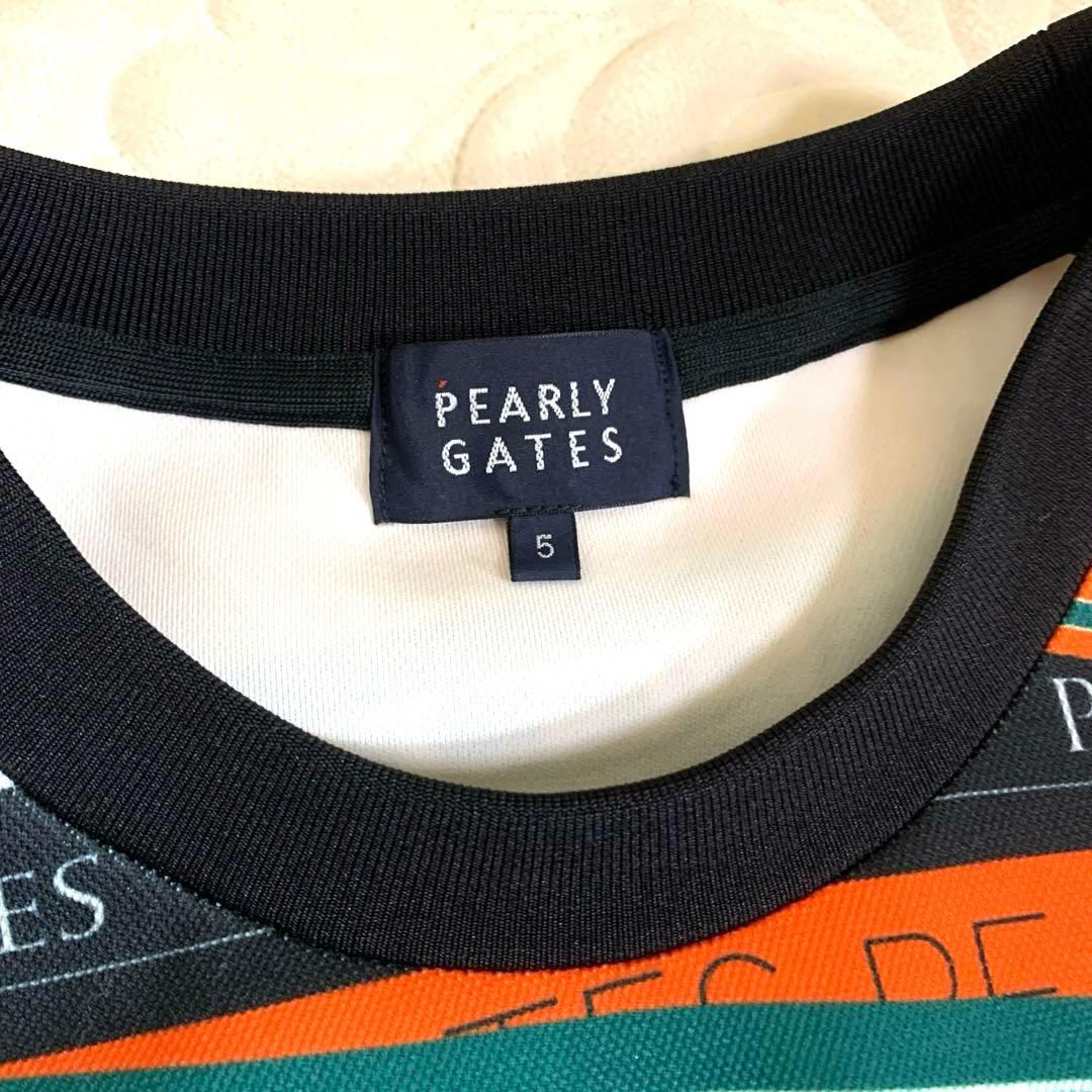 【極美品】パーリーゲイツ 鹿の子ダンボール ロゴリボン柄 長袖スウェット　PGG