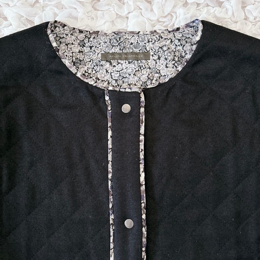 Labrador様ADIEU リバティプリントトリミングキルティングコート