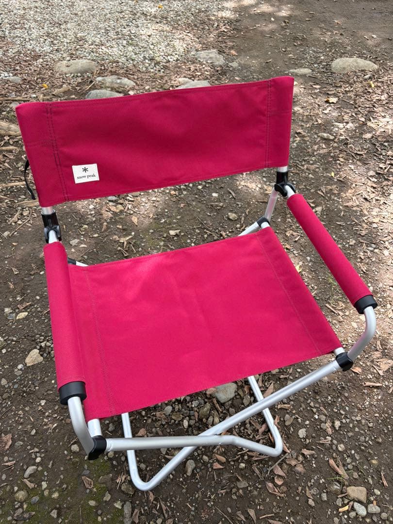 美品  peak スノーピーク FD フォールディング チェアワイド 赤