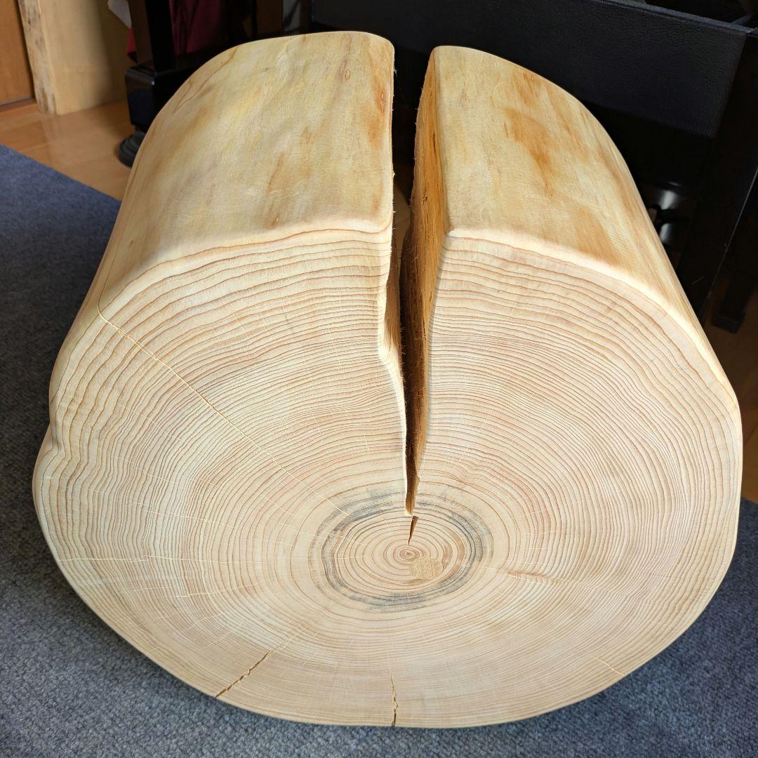 檜　切り株　丸太　椅子　スツール　 テーブル　高さ約22.5㎝