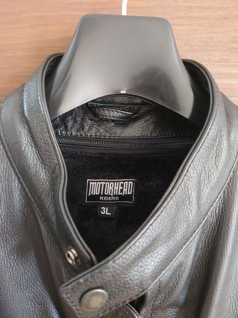 MOTORHEADモーターヘッド　シングルライダースレザージャケット　3L