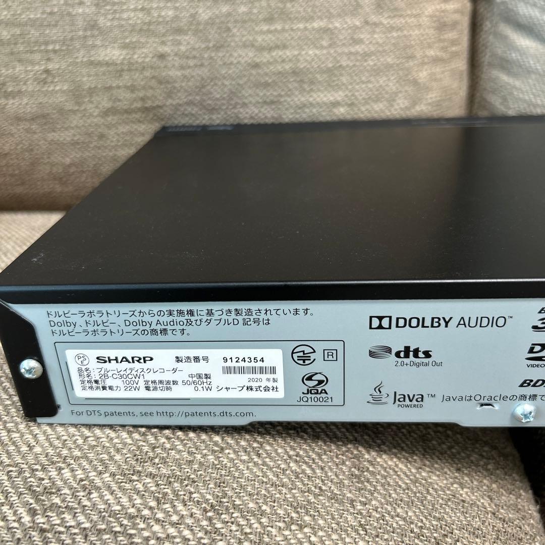 【ジャンク】SHARP AQUOS 2B-C30CW1 3TB 2番組