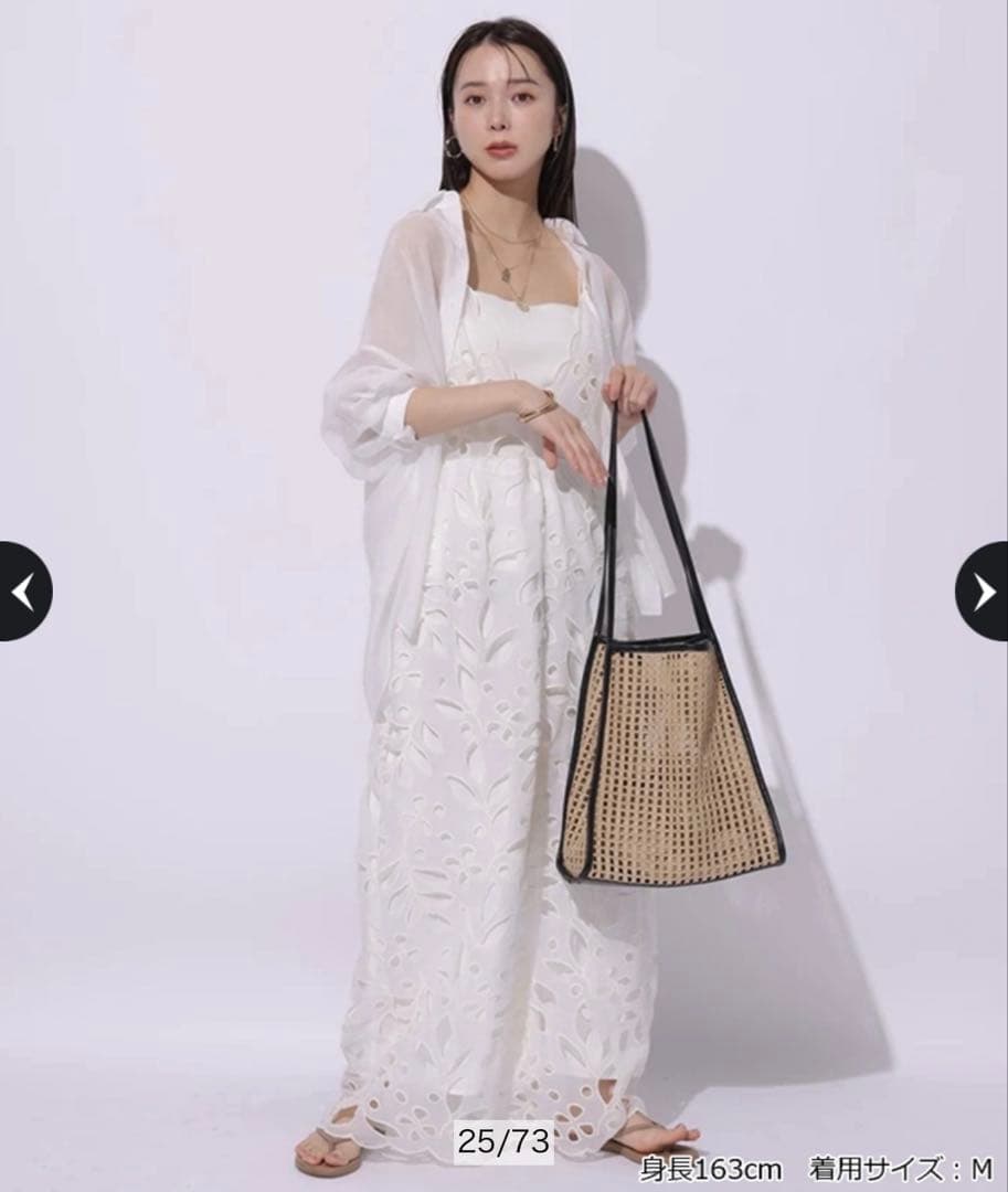 【タグ付き未使用】 Mystrada エンブロイダリーロンパース　白　Mサイズ