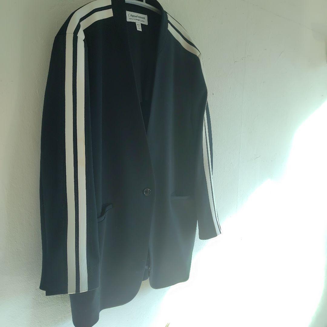 L' Appartement アメリカーナのノーカラージャケット黒