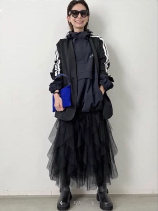 L' Appartement アメリカーナのノーカラージャケット黒