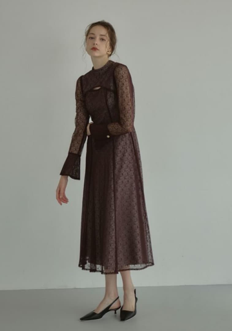 【新品タグ付き】ANDRESD backopen geometric dress