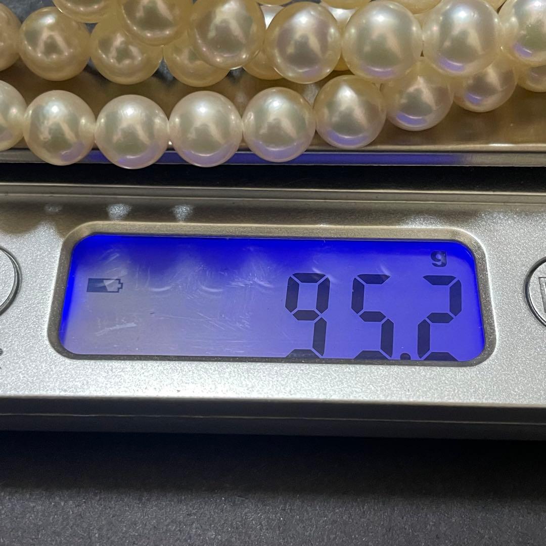 ゆゆゆ様おまとめページ【美品✨テリ良】あこや真珠 ロングネックレス パール 3連