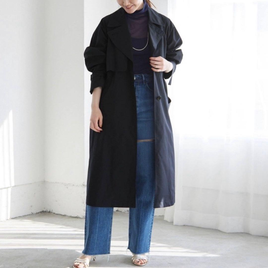 IENA Pe/ポプリンシングルトレンチコート