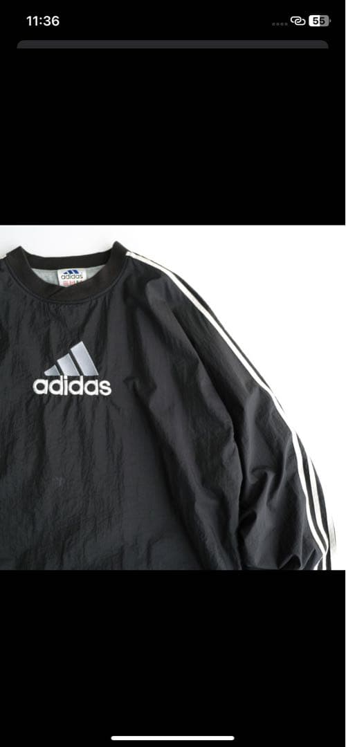 ウェア adidas 90's Pullover nylon Black XL