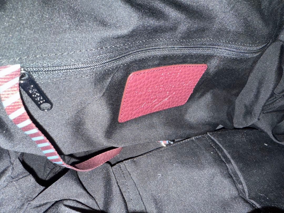 BREE ボルドー×ブルー レザーハンドバッグ トートバッグ A4 ビジネス