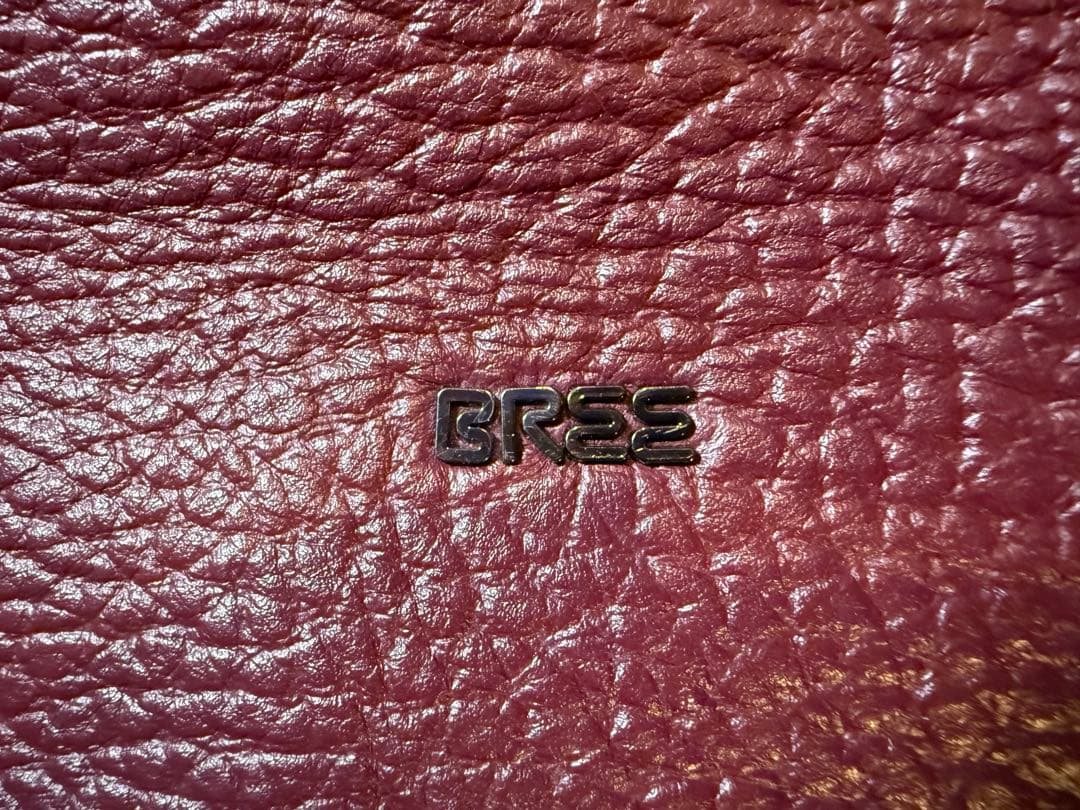 BREE ボルドー×ブルー レザーハンドバッグ トートバッグ A4 ビジネス