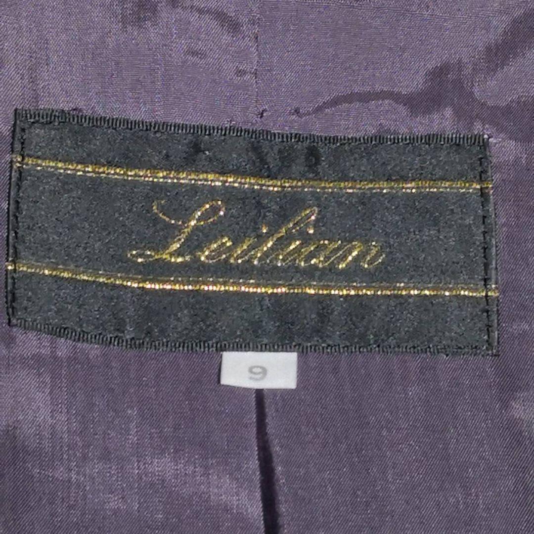 美品 L レリアン カシミヤ100 ロング ダブル チェスター コート 黒系