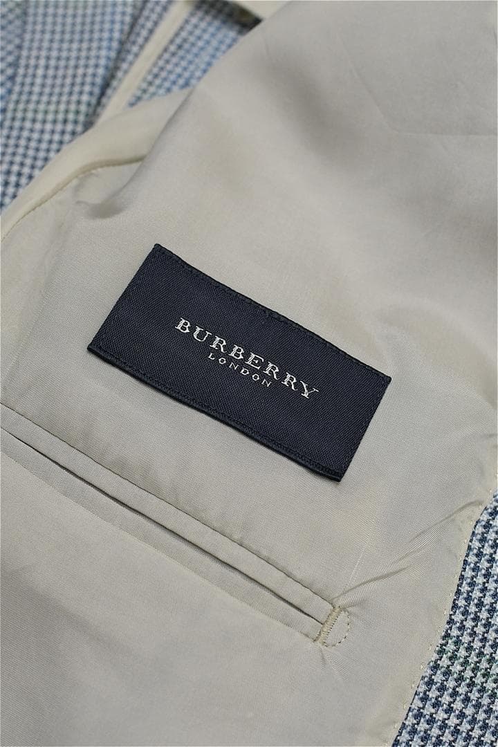 O353/BURBERRY LONDON ツイードジャケット リネン混 シルク混