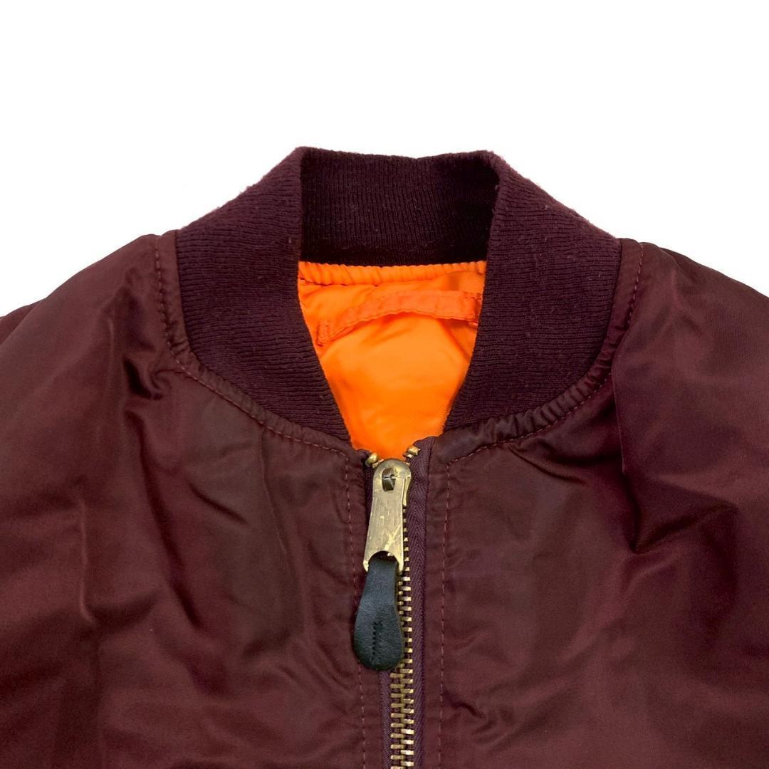 希少カラー★80s旧タグ USA製 ALPHA MA-1 ボルドー M　D795