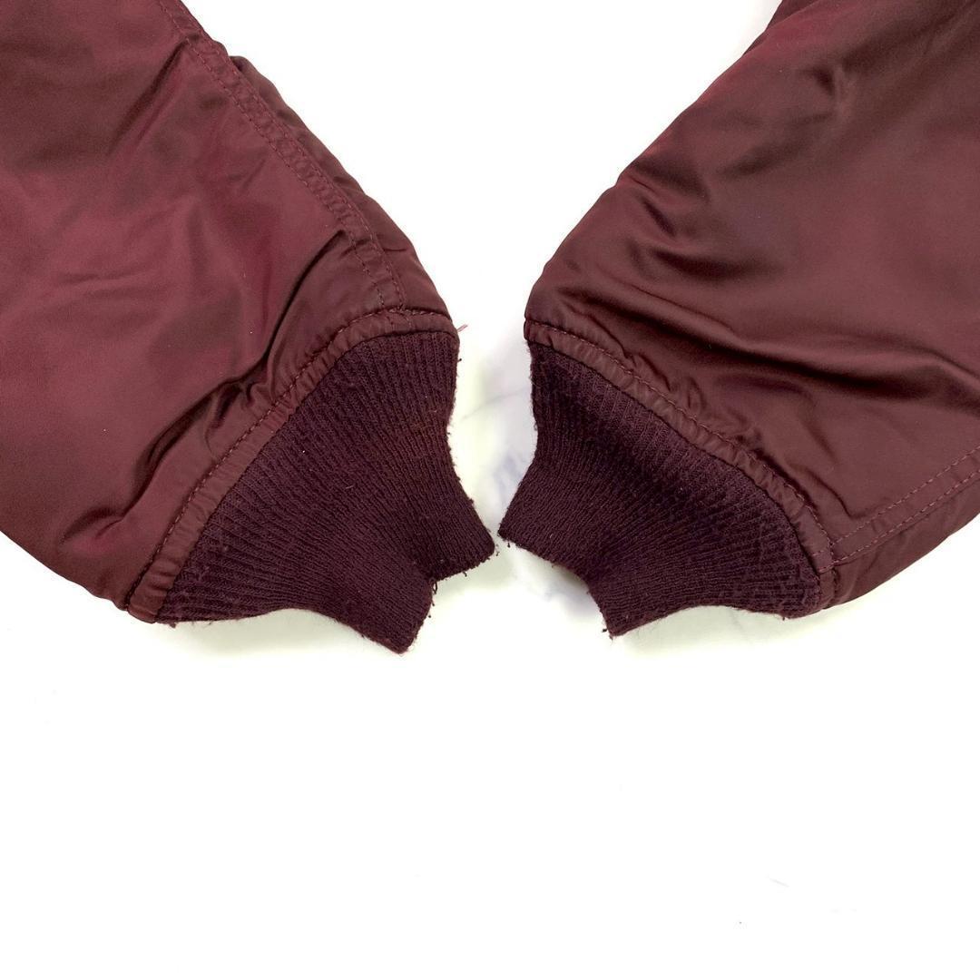 希少カラー★80s旧タグ USA製 ALPHA MA-1 ボルドー M　D795