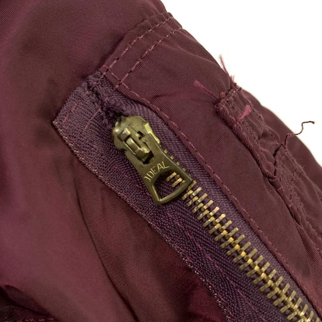 希少カラー★80s旧タグ USA製 ALPHA MA-1 ボルドー M　D795