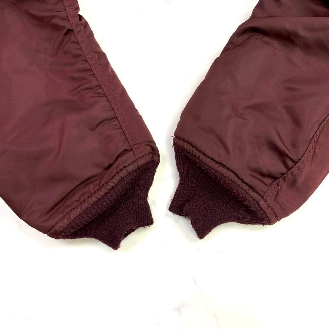 希少カラー★80s旧タグ USA製 ALPHA MA-1 ボルドー M　D795