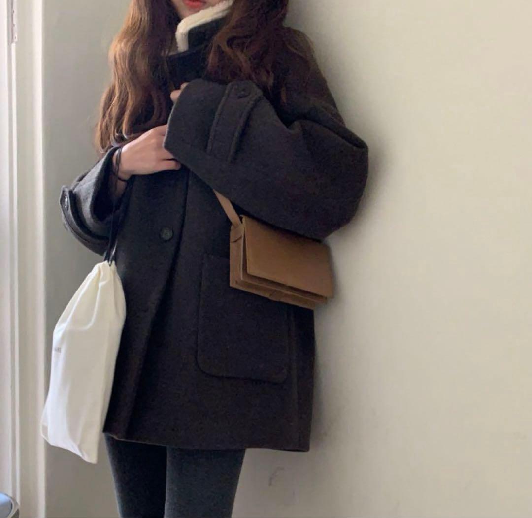 【美品】 ounce base fur collar coat オンス 韓国