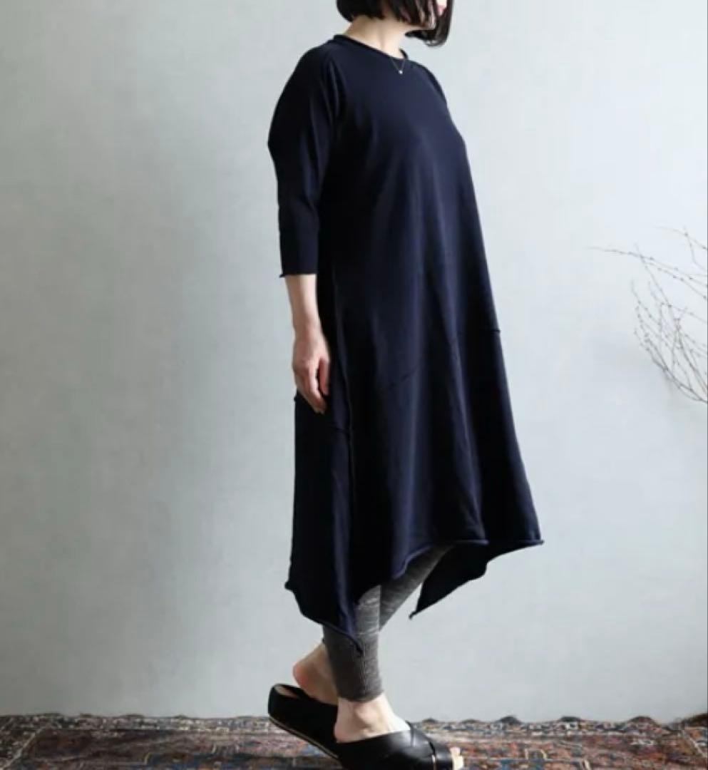 未使用　タマキニイメ　ふわりカットソーワンピース　コットン　ブラック