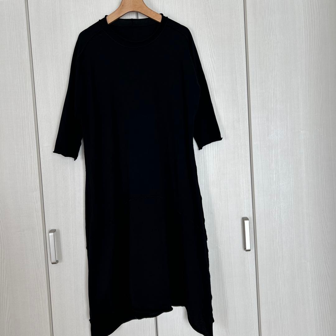 未使用　タマキニイメ　ふわりカットソーワンピース　コットン　ブラック
