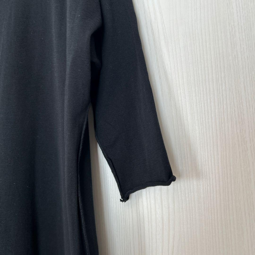 未使用　タマキニイメ　ふわりカットソーワンピース　コットン　ブラック