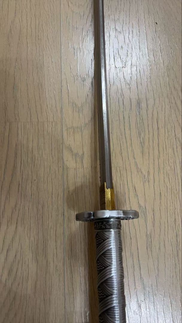 レトロサムライ居合刀模様鋼刃戦争風デコアイテム全長103.5cmデコ・置物両用