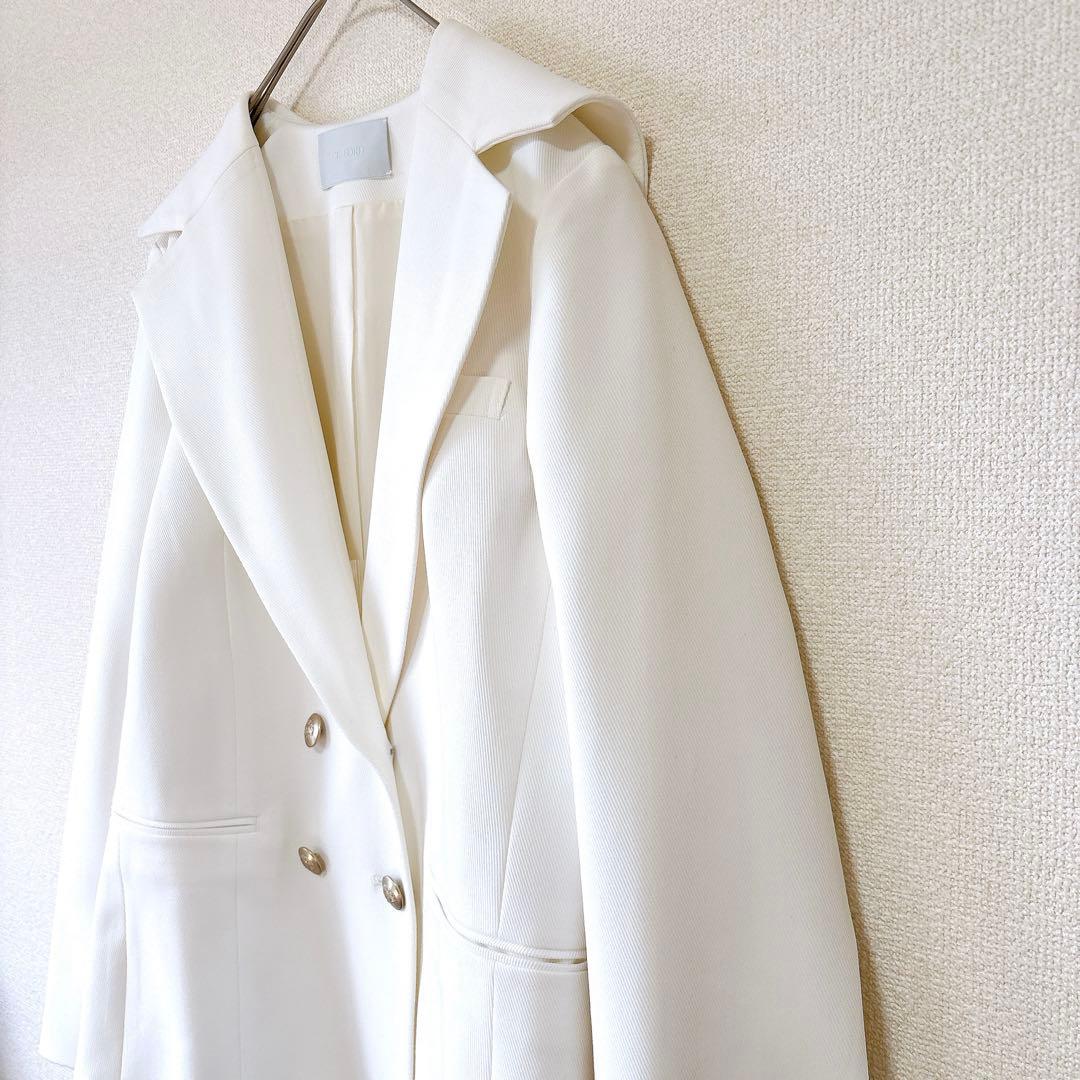 美品✨セルフォード セーラーカラーダブルジャケット テーラード 金ボタン 白 M