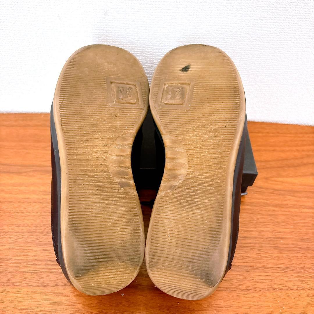 LOUIS VUITTON オールレザー スニーカー ブラック イタリア製 37