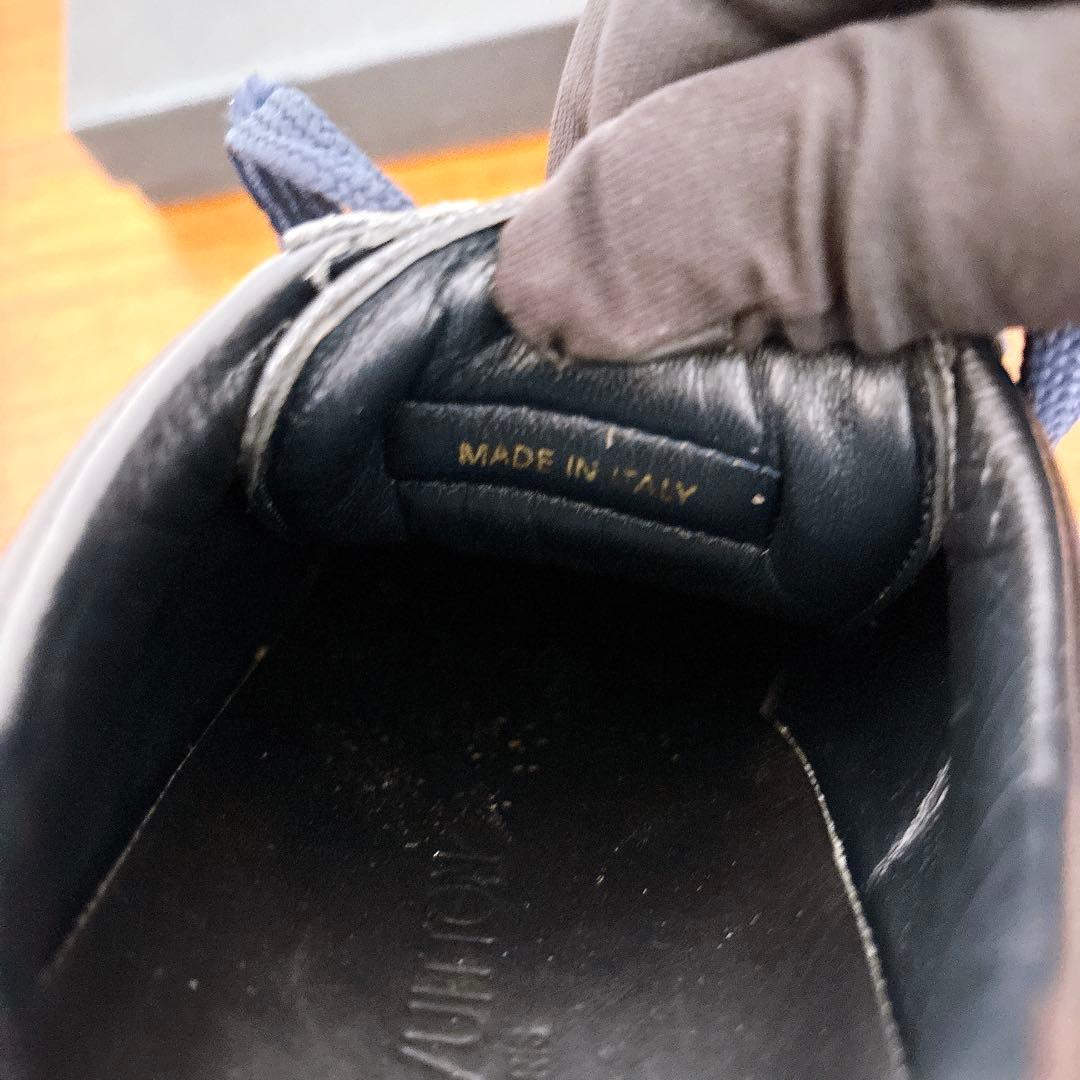 LOUIS VUITTON オールレザー スニーカー ブラック イタリア製 37