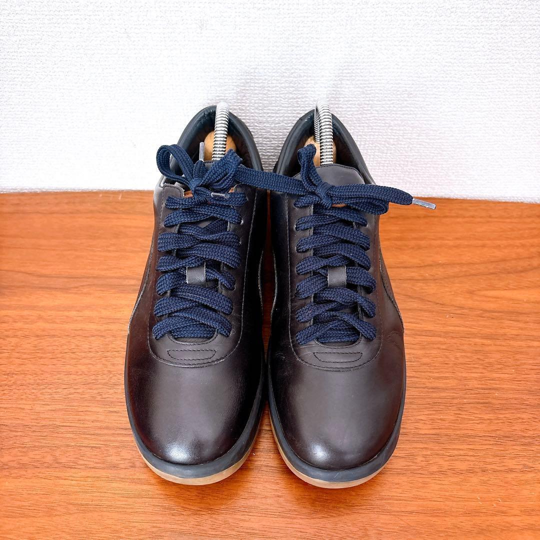LOUIS VUITTON オールレザー スニーカー ブラック イタリア製 37