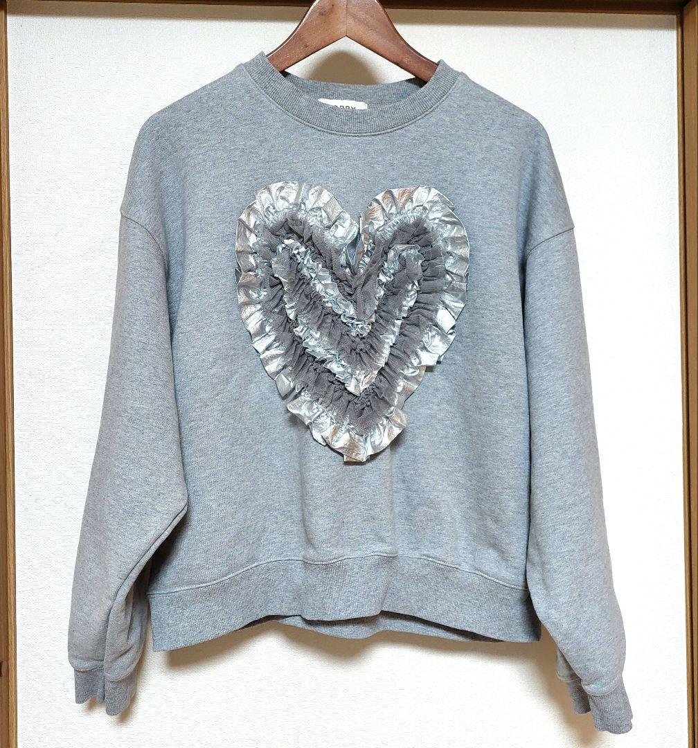 POPPYハートスウェットチュール/HEART TULLE SWEATSHIRT