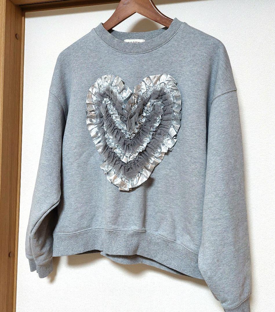 POPPYハートスウェットチュール/HEART TULLE SWEATSHIRT