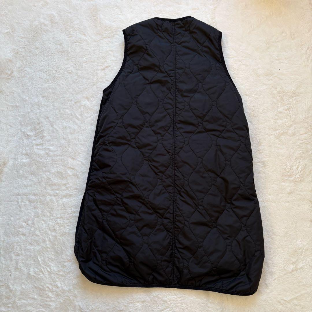 23区 大きいサイズ【撥水加工】中綿 パディング ジレ ブラック 44
